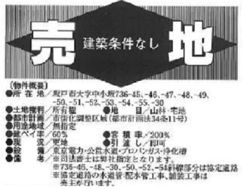 坂戸市中小坂　建築条件無し売地　全１０区画　仲介手数料無料土地！_画像2