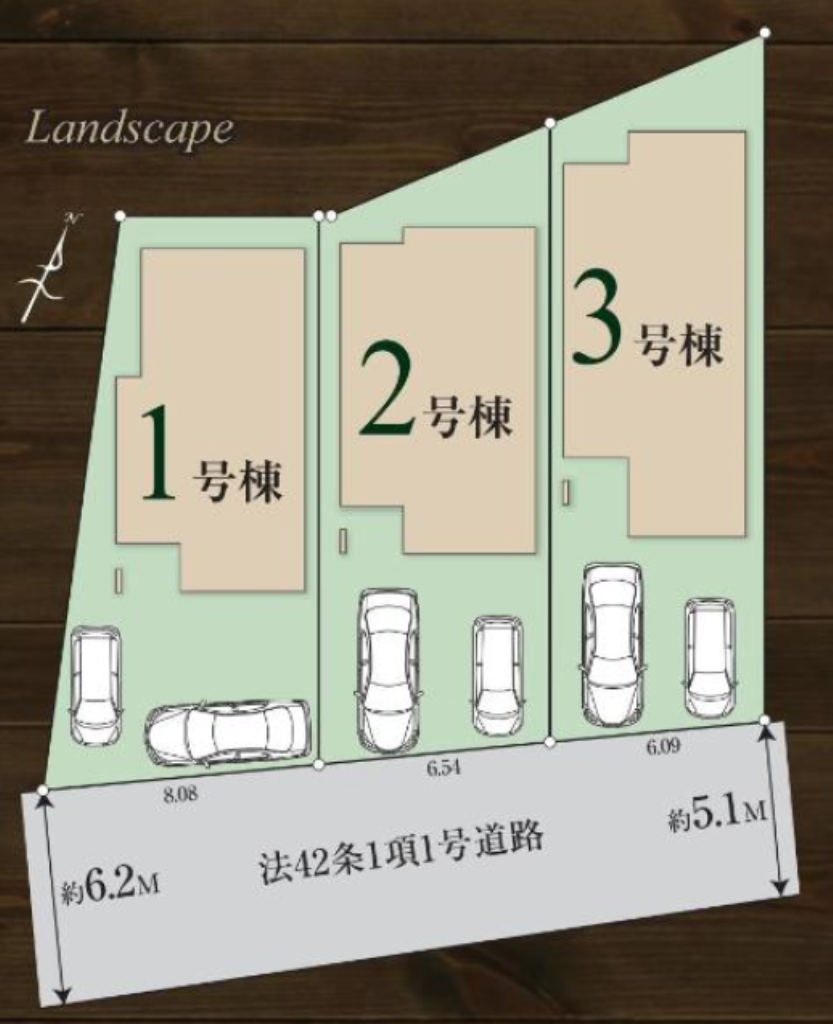 川越市郭町２期　新築一戸建て　全３棟現場　仲介手数料無料_画像2