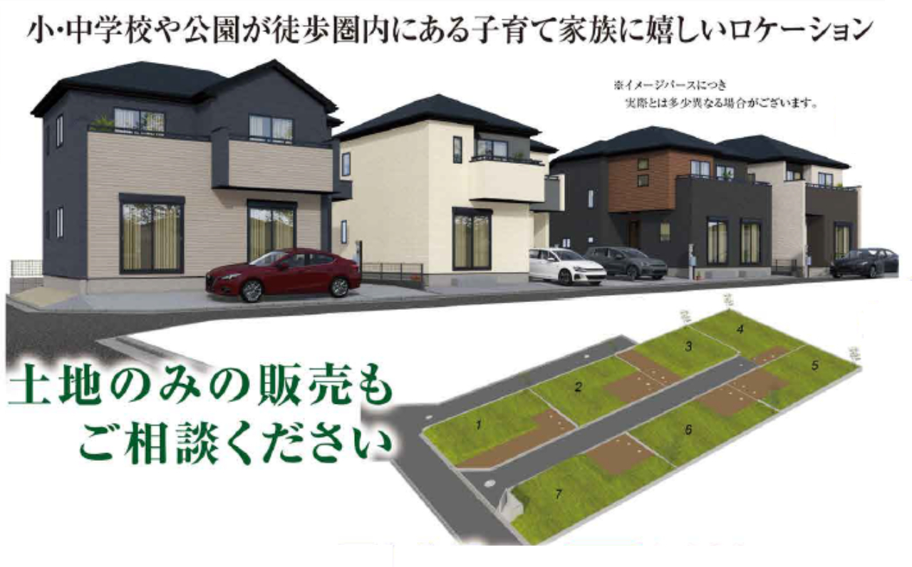 川越市岸町９期　建築条件付売地　全７区画　　仲介手数料無料土地！_画像2