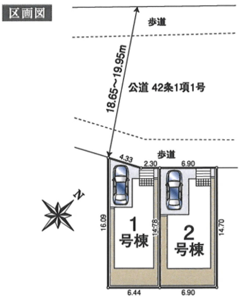 鶴ヶ島市松ヶ丘第５　新築一戸建て　全２棟現場　仲介手数料無料_画像2