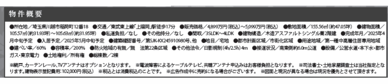 川越市稲荷町３期　新築一戸建て　全２棟現場　新築仲介手数料０円無料！_画像2