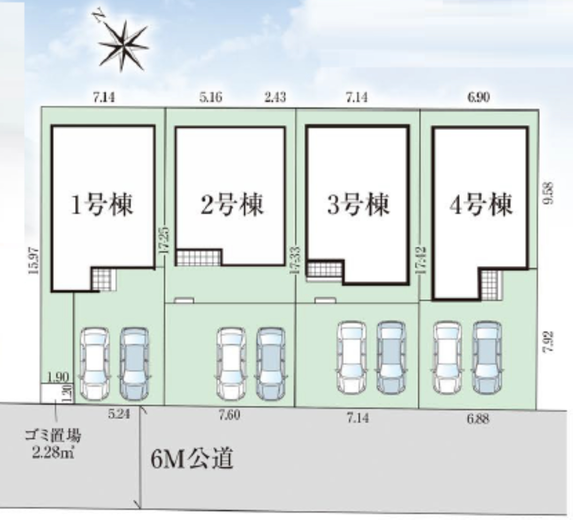 川越市四都野台２期　新築一戸建て　全４棟現場　仲介手数料無料_画像2