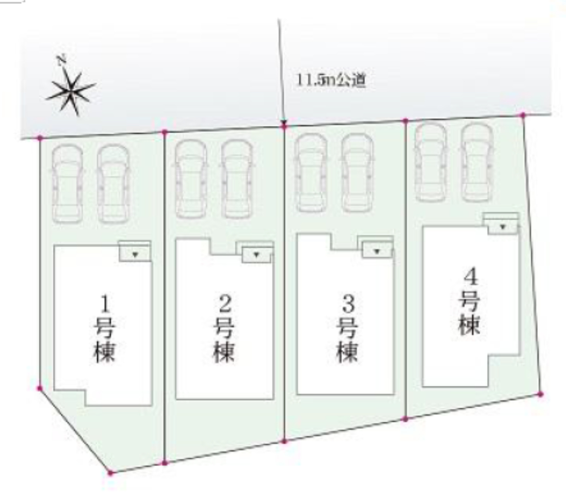 東松山市松本町１丁目　一戸建て　全４棟現場　新築仲介手数料０円無料！_画像3