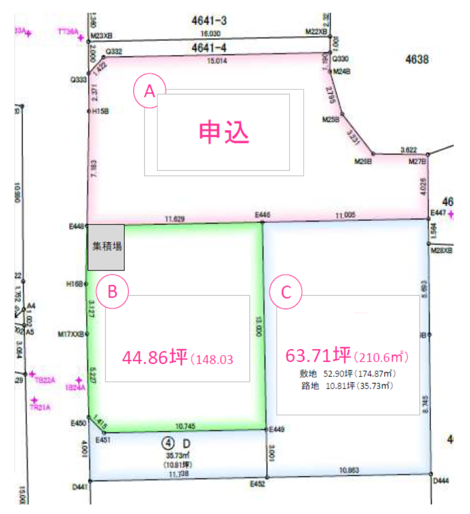 東松山市本町１丁目　建築条件無し売地　全３区画　仲介手数料無料土地！_画像3