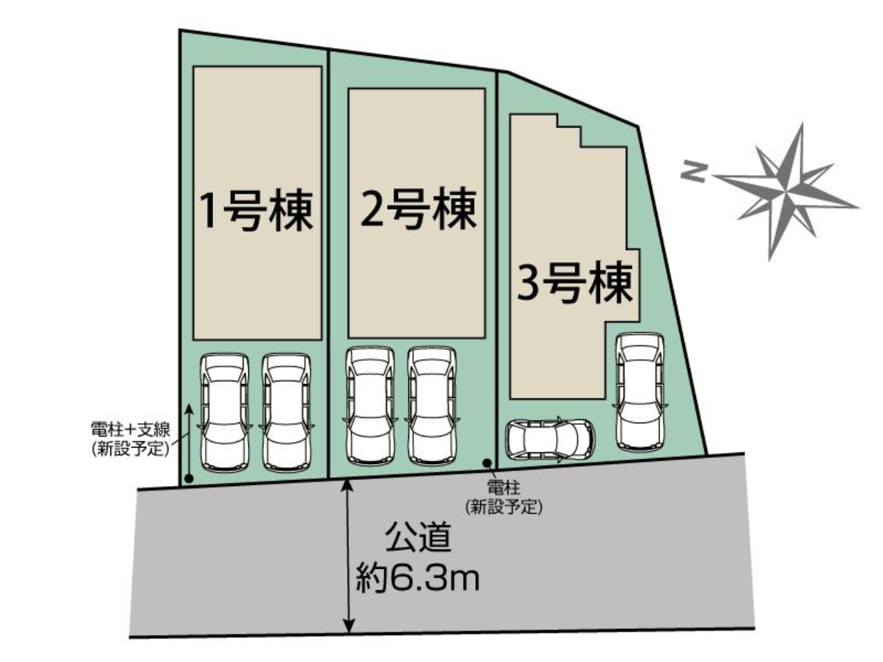 川越市砂　新築一戸建て　全３棟現場　新築仲介手数料０円無料！_画像3