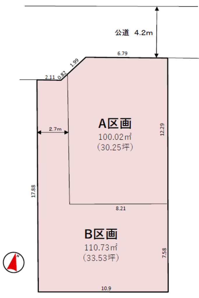 川越市むさし野　建築条件無し売地　全２区画　仲介手数料無料土地！_画像3