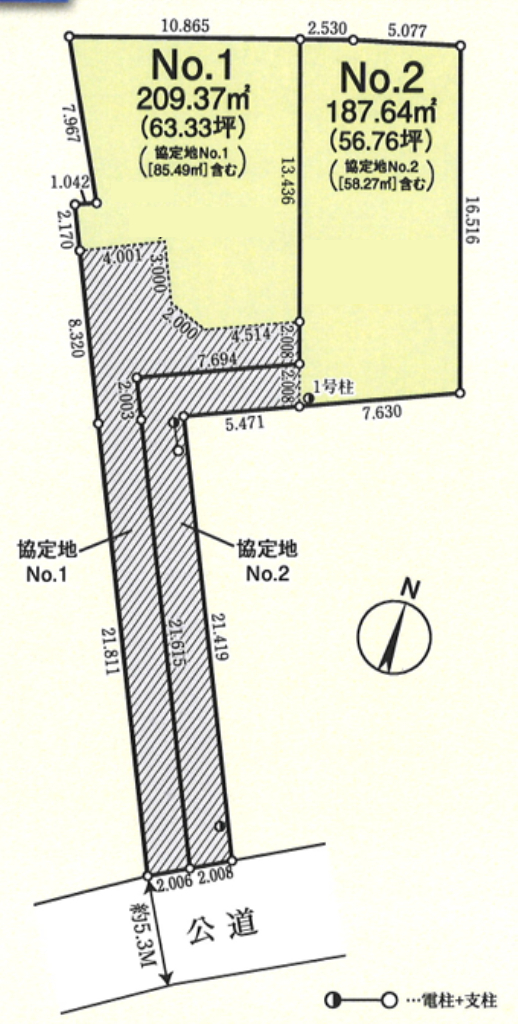 川越市砂第１８　建築条件無し売地　全２区画　仲介手数料無料土地！_画像3