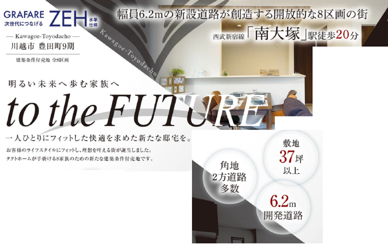 川越市豊田町９期　建築条件付売地　全８区画　仲介手数料無料土地！_画像4