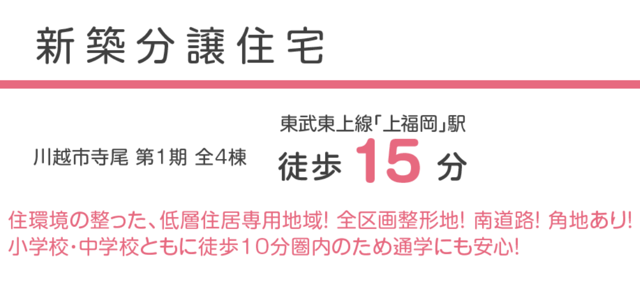 川越市寺尾　新築一戸建て　全４棟現場　新築仲介手数料０円無料！_画像4