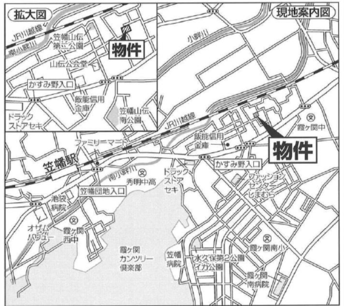 川越市笠幡　建築条件無し売地　全３区画　仲介手数料無料土地！_画像5