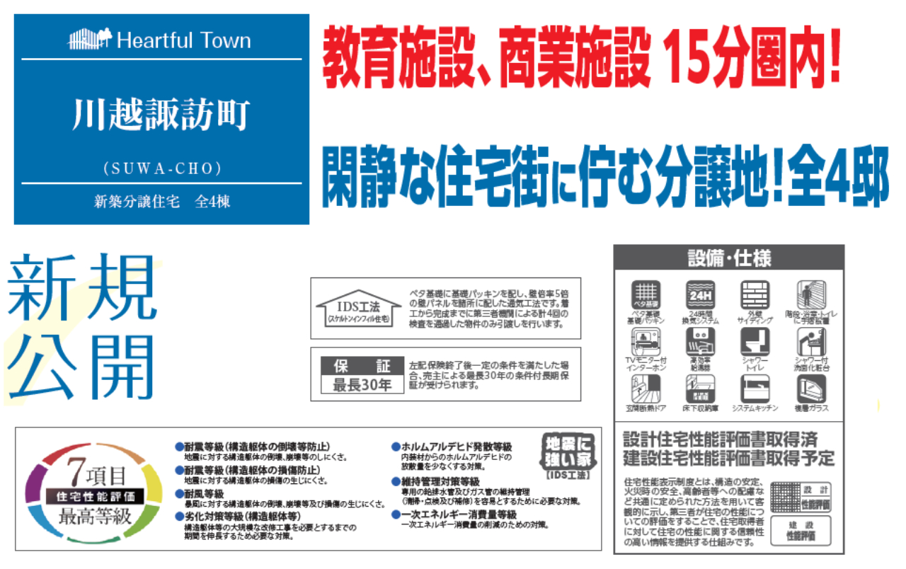 川越市諏訪町　新築一戸建て　全４棟現場　新築仲介手数料０円無料！_画像5