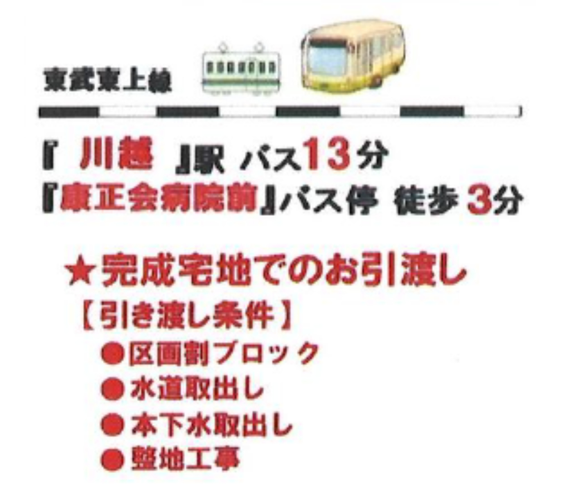 川越市山田　建築条件無し売地　全４区画　仲介手数料無料土地！_画像5